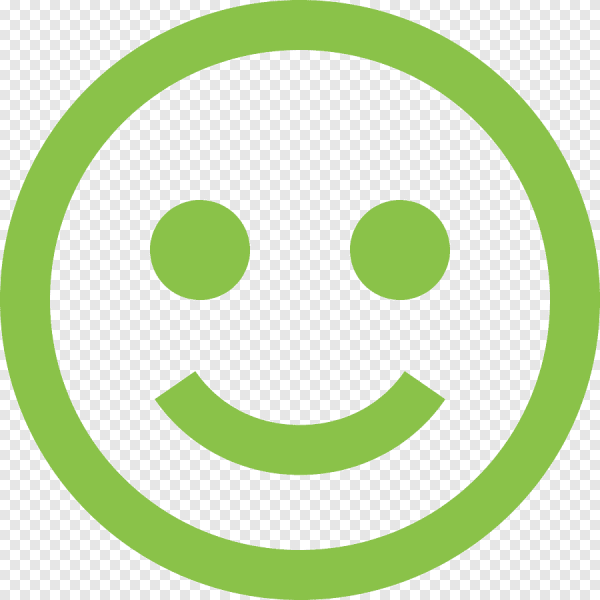 Смайлик зеленый круг