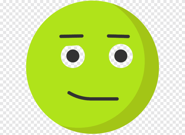 Веселый смайлик зеленый