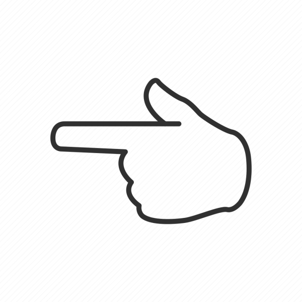 Эмодзи палец вправо