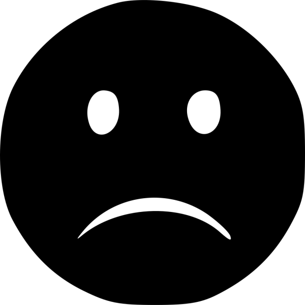 Грустный смайлик черный