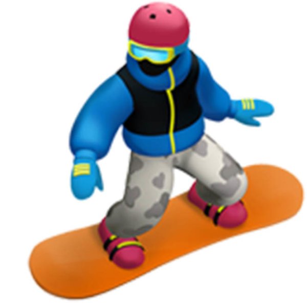 Смайлик на сноуборде