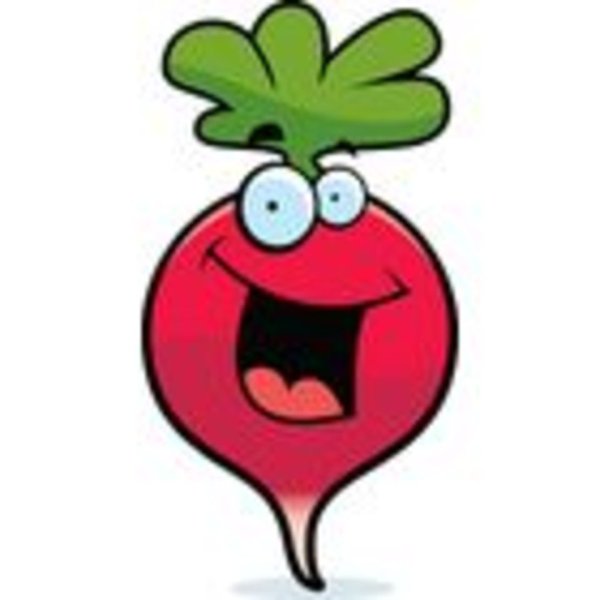 Редиска с глазами смешная
