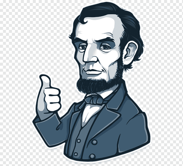 Авраам Линкольн телеграм стикер