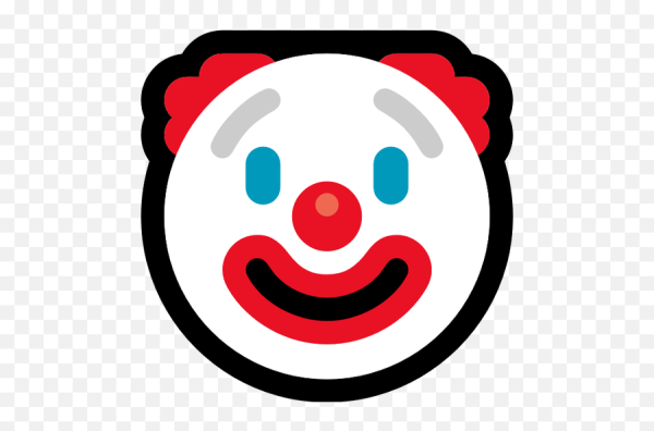 Смайл клоуна на прозрачном фоне