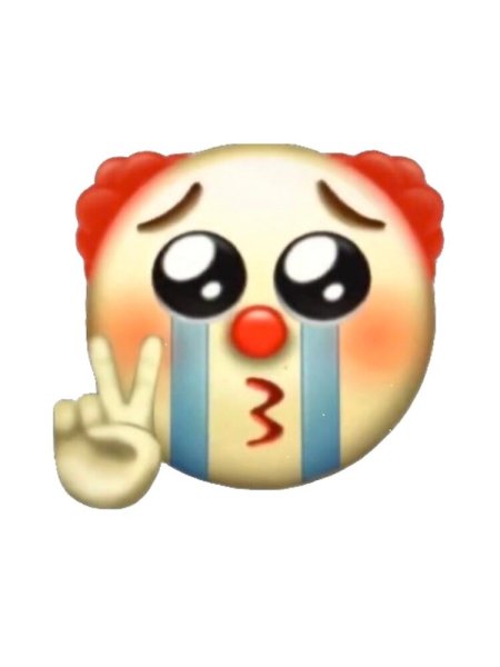 Лицо клоуна смайлик