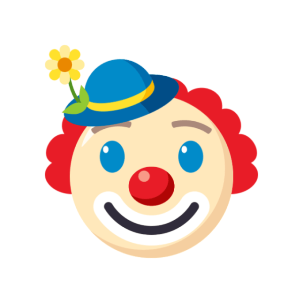 Маска клоуна эмодзи