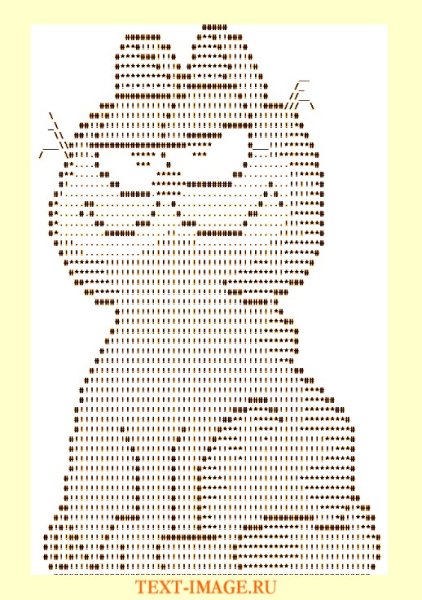 Рисунки символами и знаками