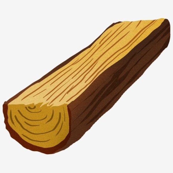 Бревно нарисованное