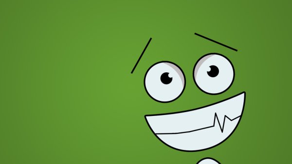 Эмодзи на зеленом фоне