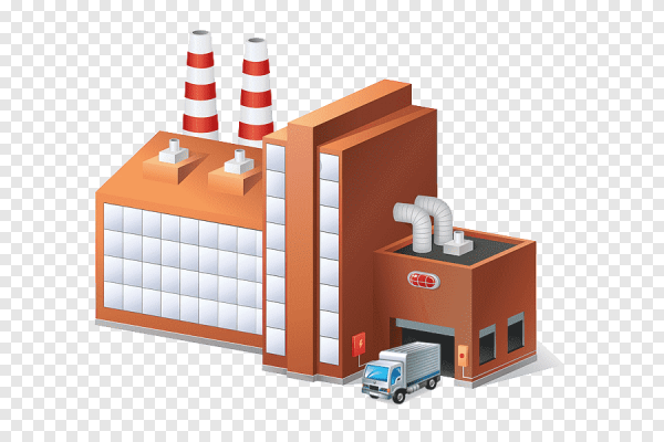 Предприятие на белом фоне