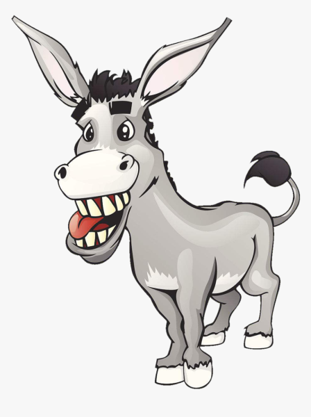 Осел мультяшный смешной