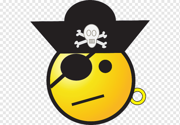 Смайлик в пиратской форме