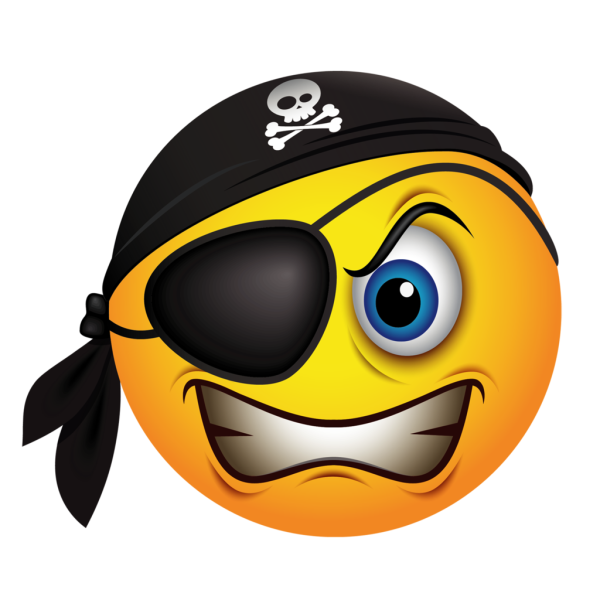 Смайлик одноглазый пират