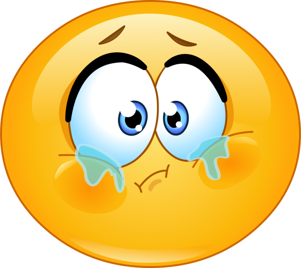 Смайлик со слезами на глазах