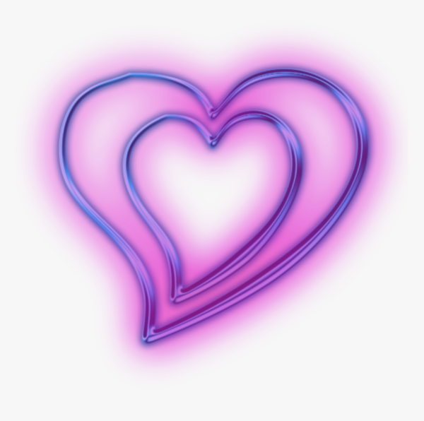 Фиолетовое сердце контур