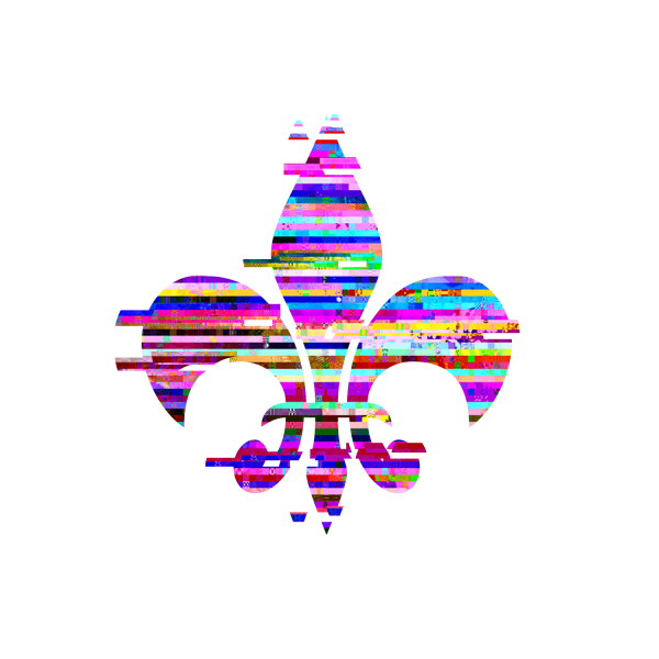 Глитч эффект без фона