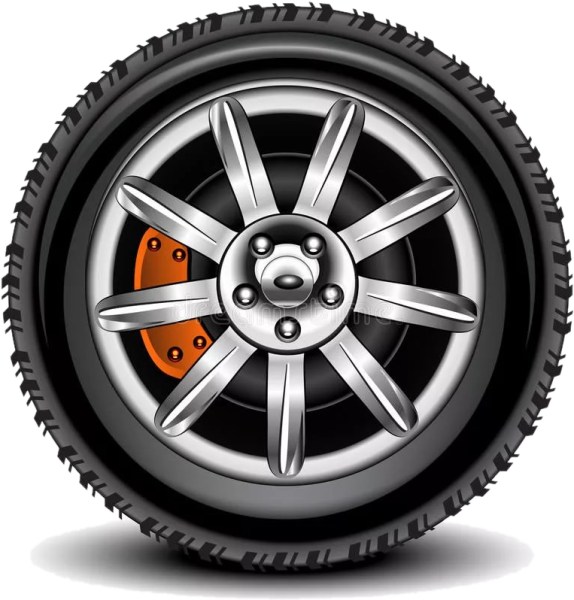 Колесо черно белое