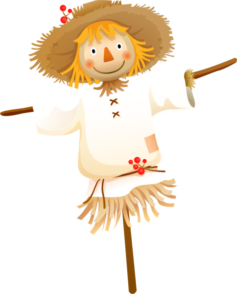 Пугало на Масленицу на прозрачном фоне