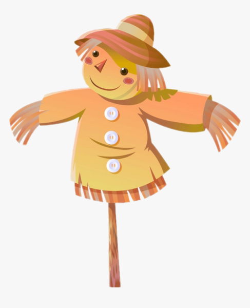 Пугало на белом фоне