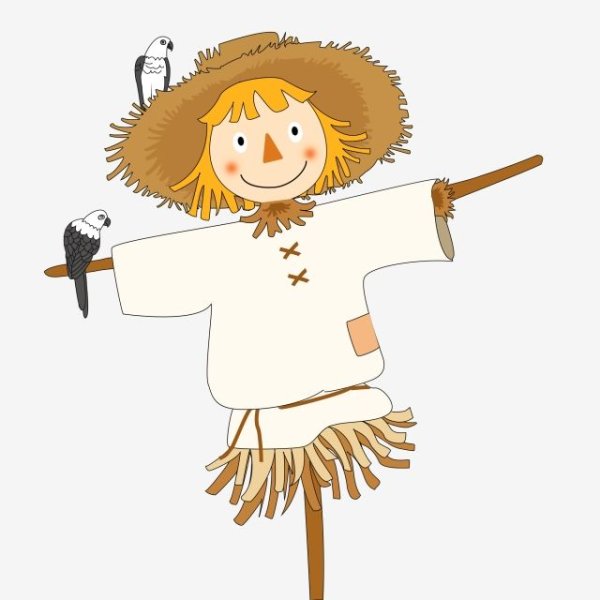 Пугало на Масленицу на прозрачном фоне