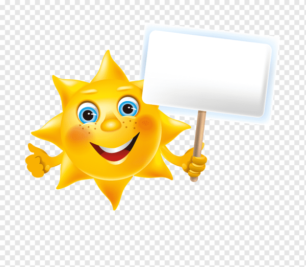 Смайлик с табличкой