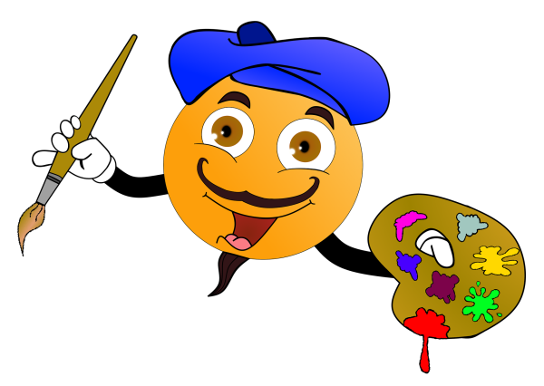 Смайлик краской