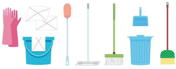 Ведро швабра перчатки