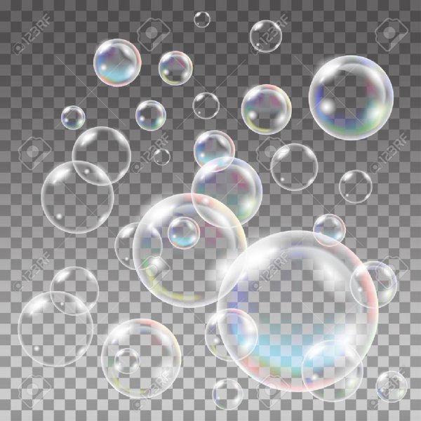 Прозрачные мыльные пузырьки