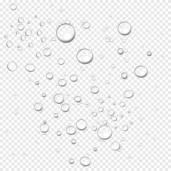 Белые пузыри на прозрачном фоне