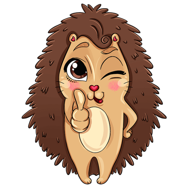 Стикеры с ежиком