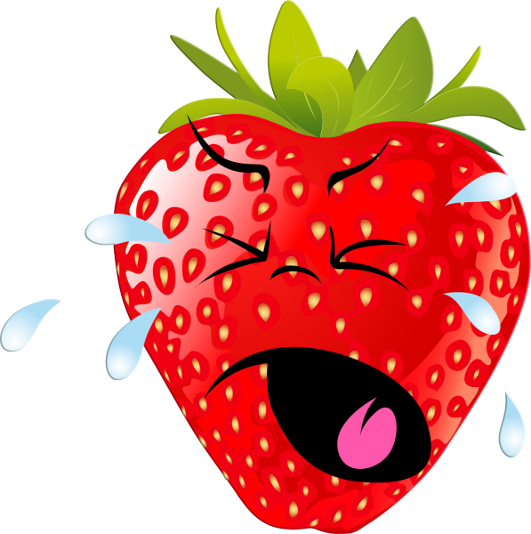 Веселые фрукты клубника