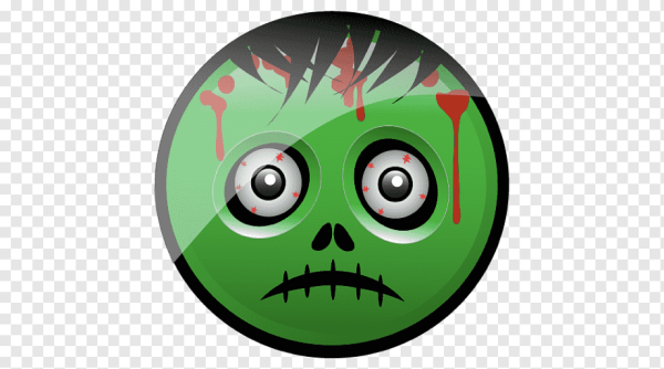 Смайлики эмодзи зомби