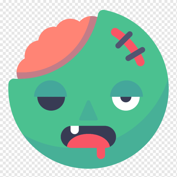 Смайлы эмодзи зомби