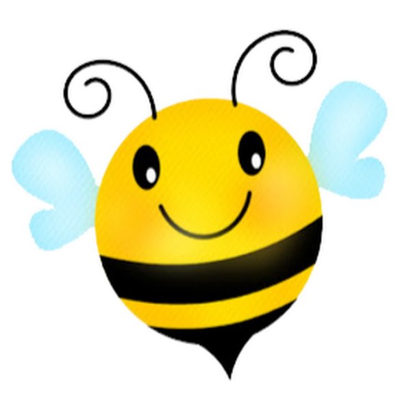 Милые пчелки на белом фоне