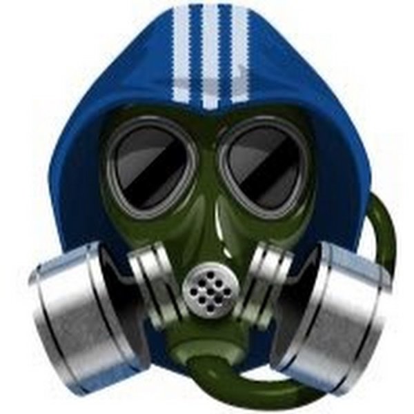 Противогаз сбоку вектор