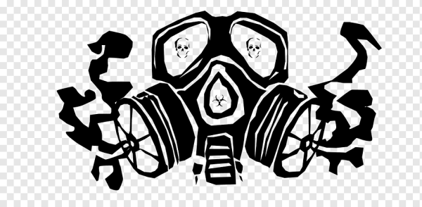 Противогаз сбоку вектор