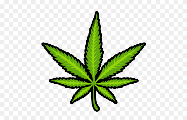 Смайлик конопляный лист