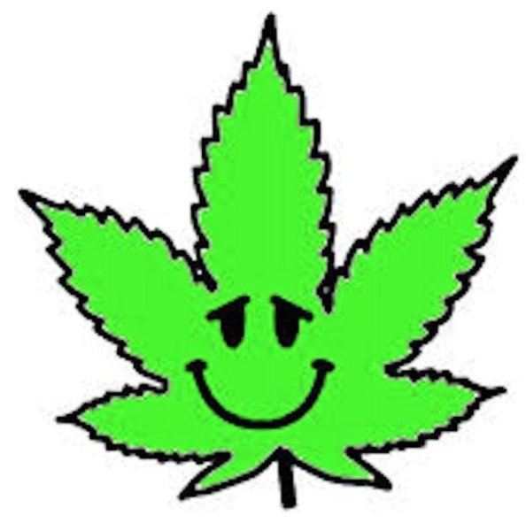 Смайлик конопляный лист