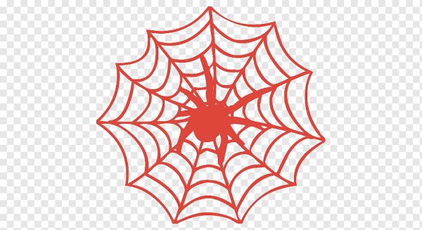 Белая паутинка на Красном фоне