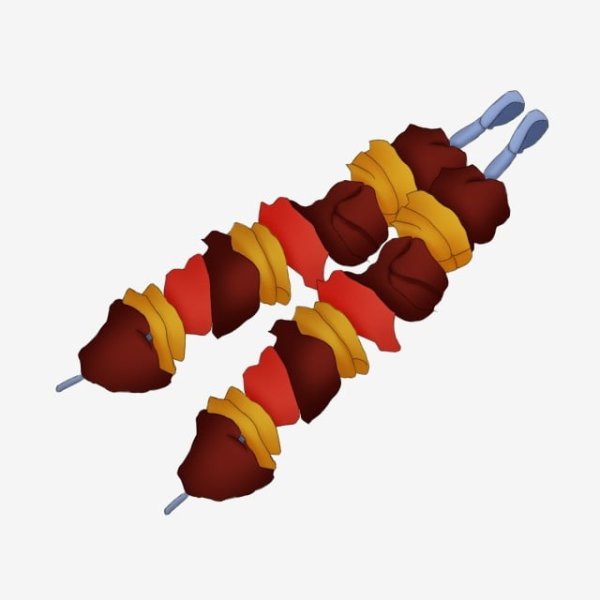 Шашлык на шампуре вектор