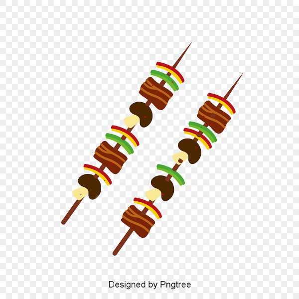 Тайские шашлычки вектор