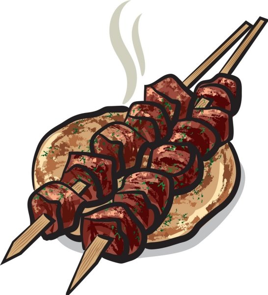 Kebab, shashlik вектор