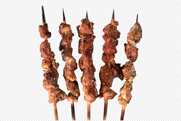 Шашлык на прозрачном фоне