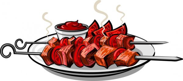Шашлык рисунок