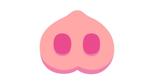 Нос свиньи без фона