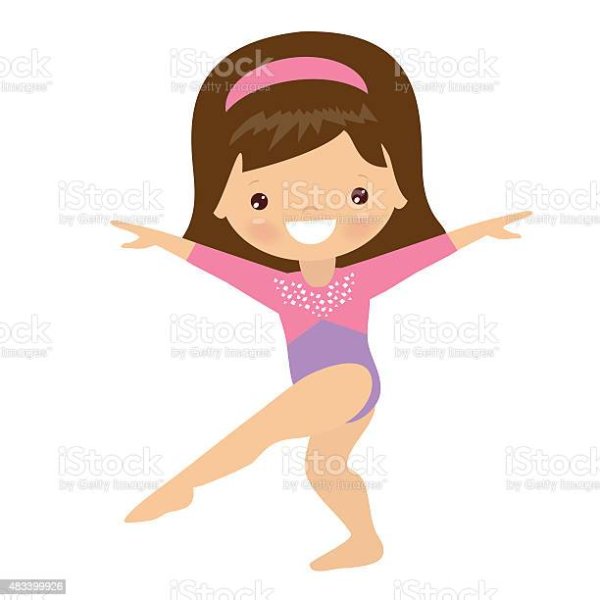 Девочка гимнастика вектор