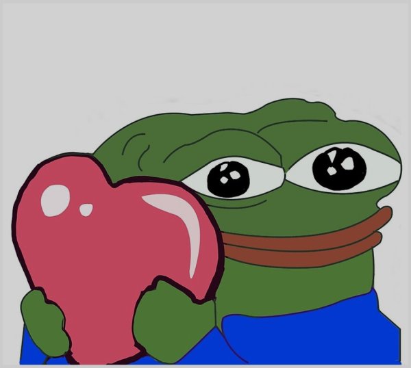 Жабка Пепе сердечко