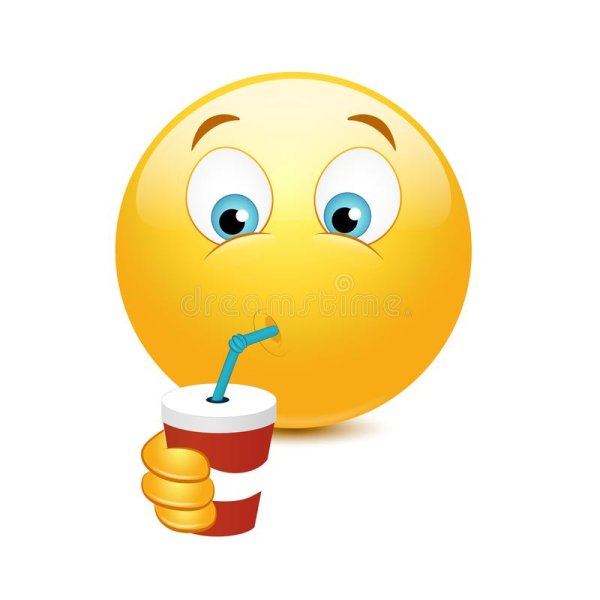 Пьющий смайлик