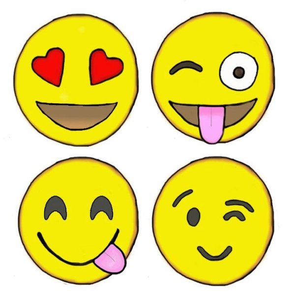 Смайлы картинки для распечатки цветные