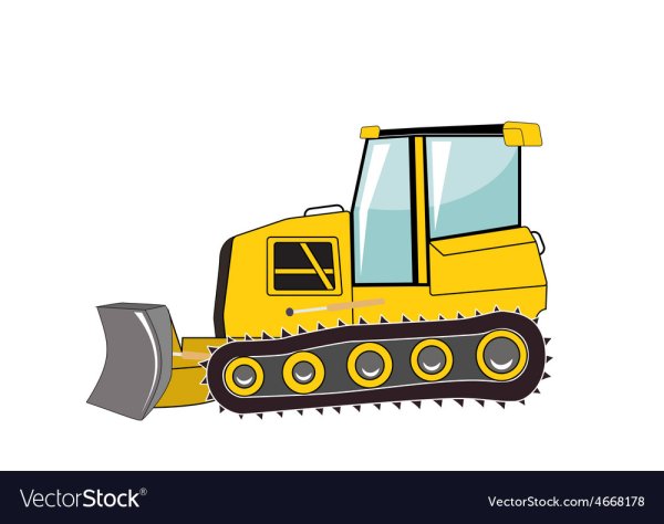 Бульдозер мультяшный